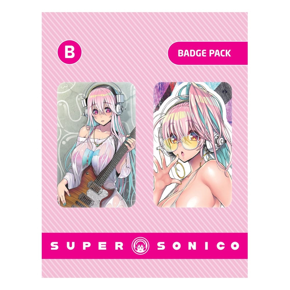 Super Sonico Pin Badges 2-Pack Set B - MangaShop.ro