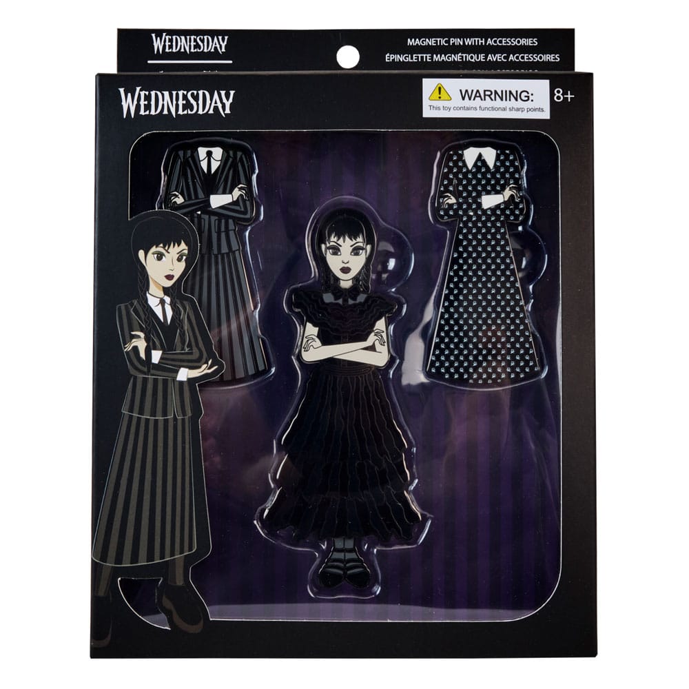 Wednesday by Loungefly Enamel Pins 4-Set Wednesday Addams Paper Doll 3 cm - MangaShop.ro