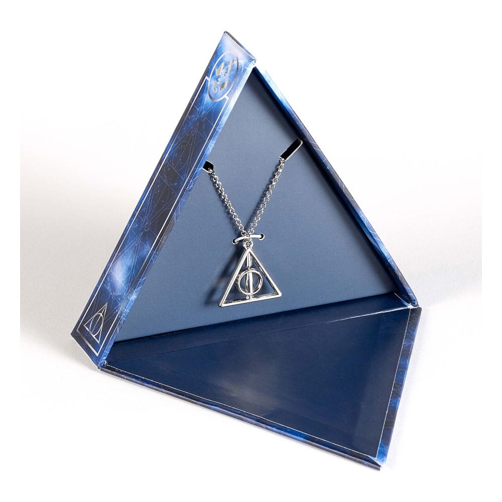 Harry Potter: Deathly Hallows spinning Necklace Gift Set (Silver Tone) - MangaShop.ro