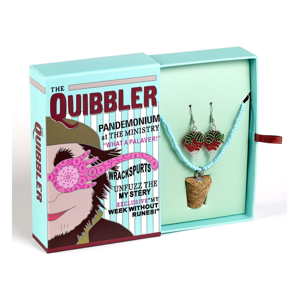 Harry Potter: Quidditch Luna Beaded Cork Charm Necklace and Radish Earrings Gift Set - MangaShop.ro