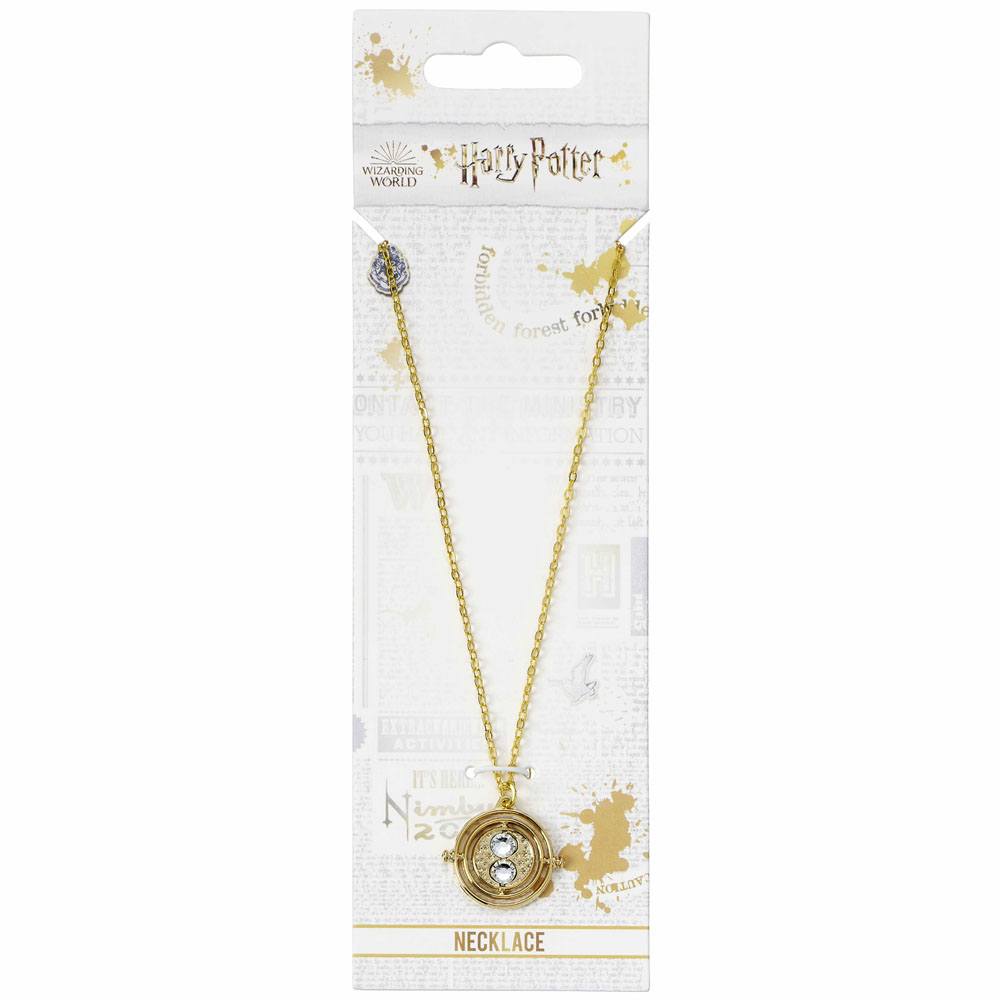 Harry Potter Pendant & Necklace Fixed Time Turner (gold plated) - MangaShop.ro