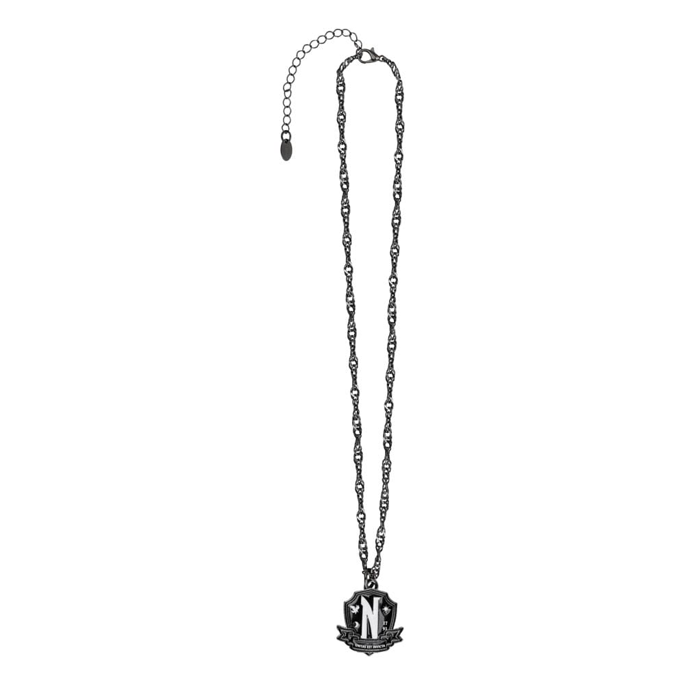 Wednesday Necklace with Pendant Nevermore Academy Black - MangaShop.ro