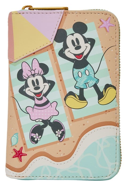 Mickey & Minnie Beach Fun Zip Around Wallet - MangaShop.ro
