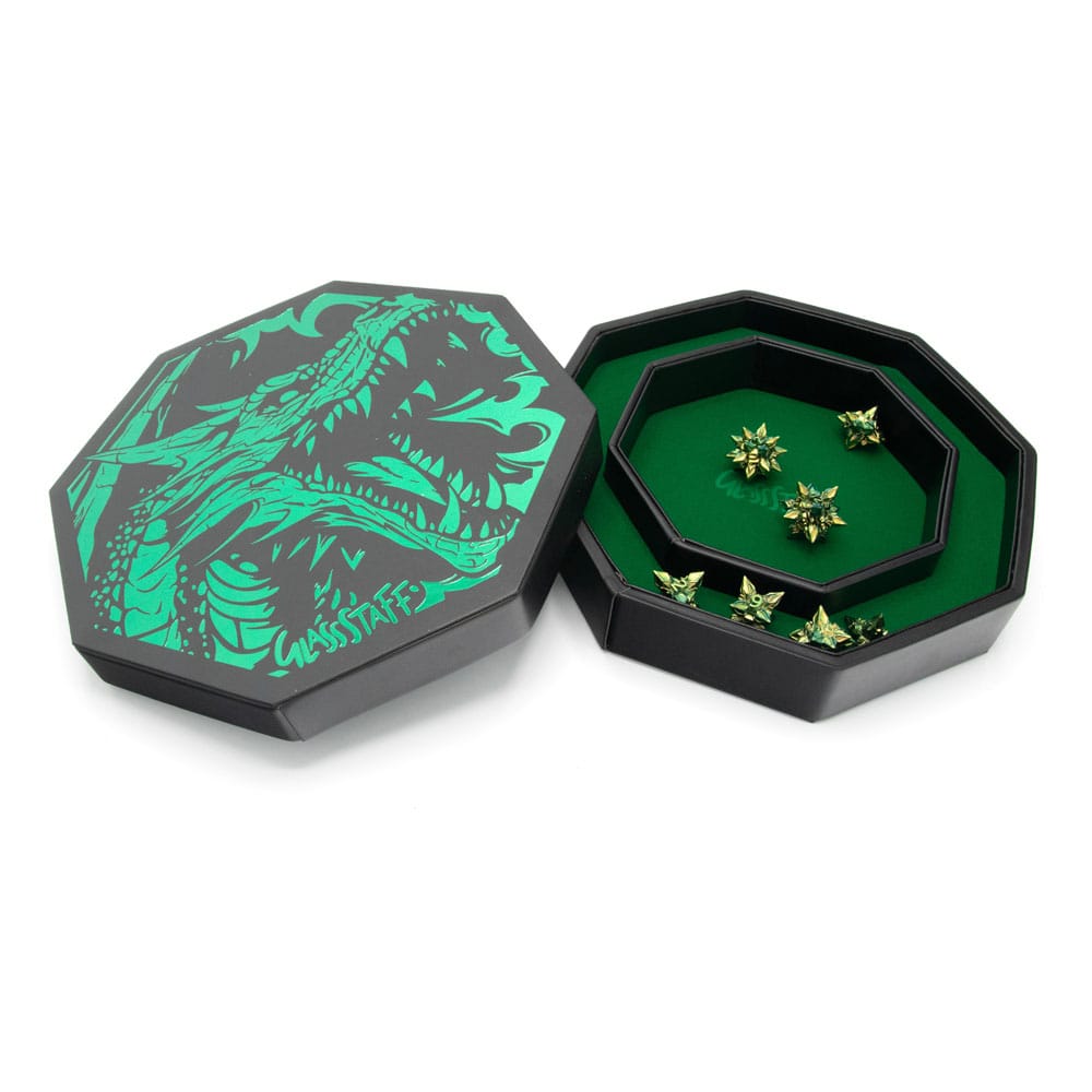 CritStones Arena Dice Tray Green Dragon - MangaShop.ro