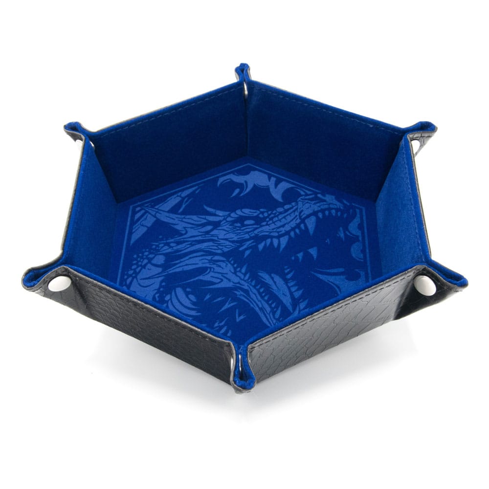 CritStones Folding Dice Tray Dragon Skin Edition Blue - MangaShop.ro