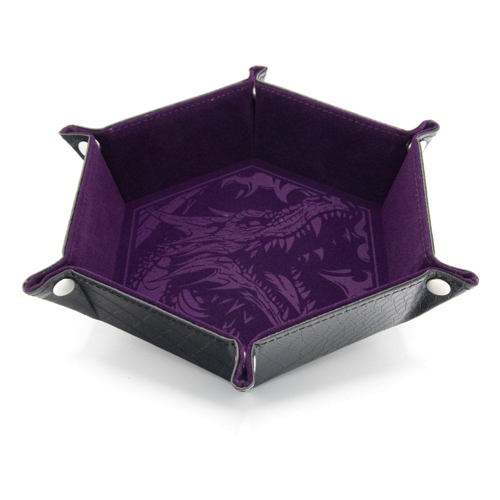 CritStones Folding Dice Tray Dragon Skin Edition Purple - MangaShop.ro