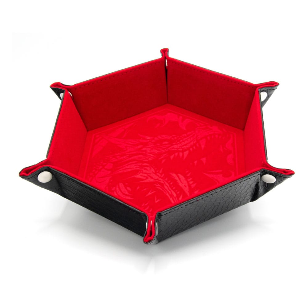 CritStones Folding Dice Tray Dragon Skin Edition Red - MangaShop.ro