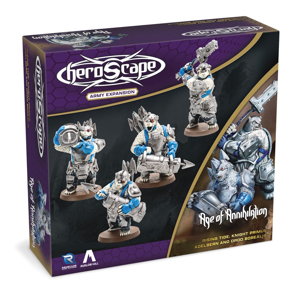 Heroscape Expansion Rising Tide - Knight Primus Adelbern & Ordo Borealis Army *English Version* - MangaShop.ro