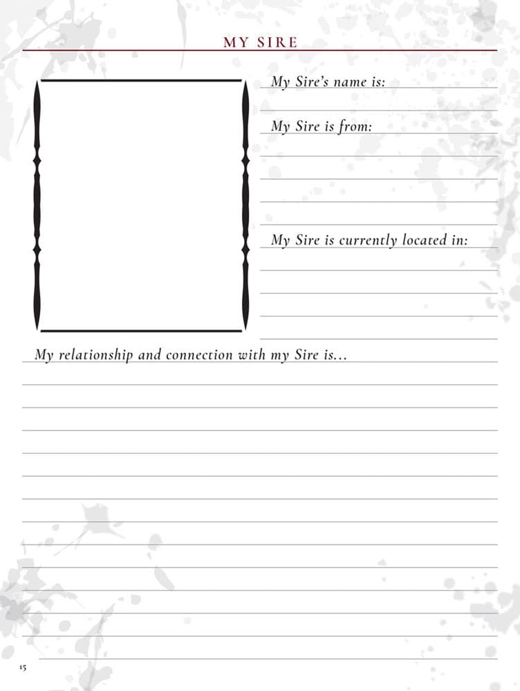 Vampire: The Masquerade 5th Edition RPG Journal Expanded Character Sheet Journal *Englische Version* - MangaShop.ro