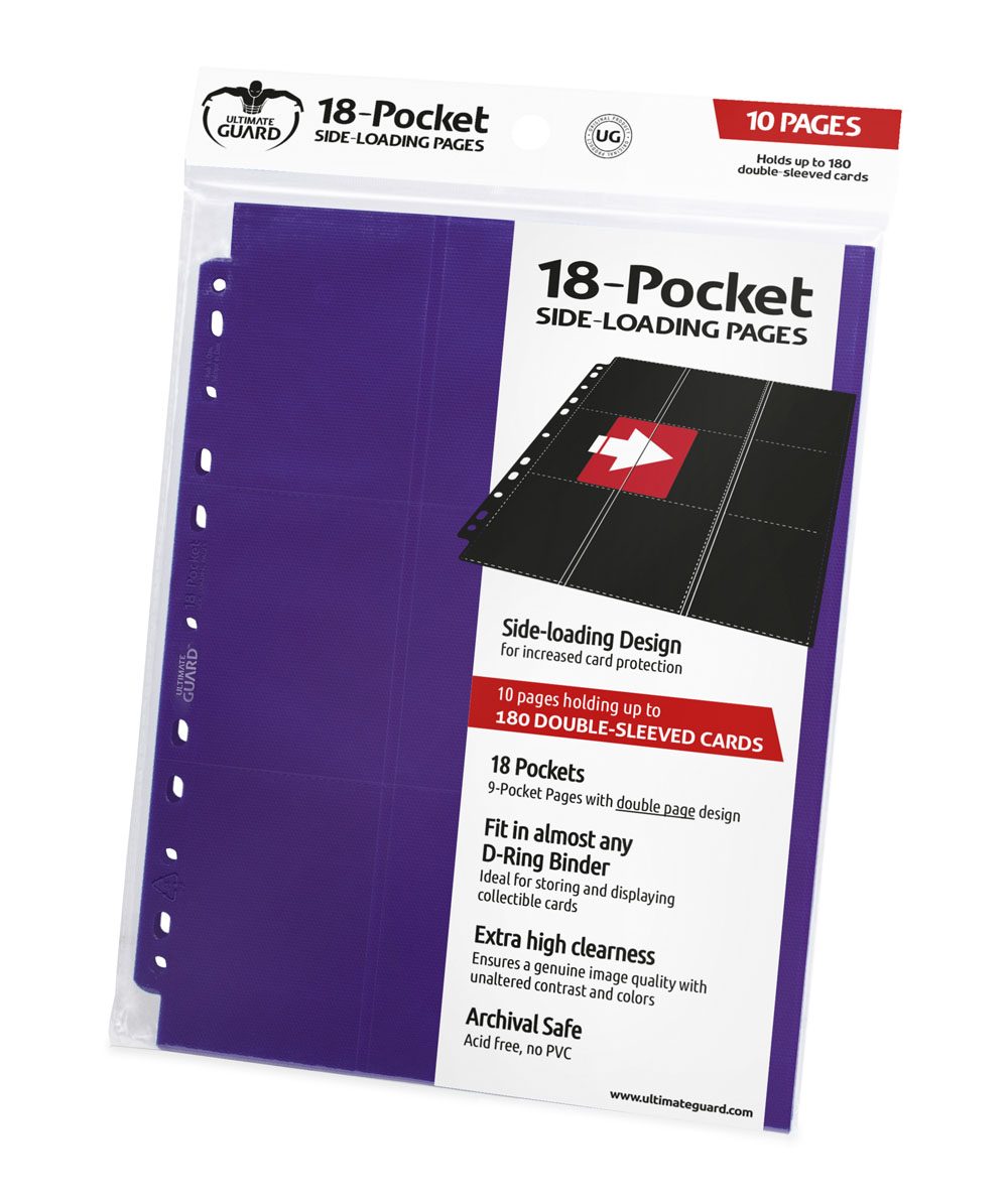 Ultimate Guard 18-Pocket Pages Side-Loading Purple (10) - MangaShop.ro