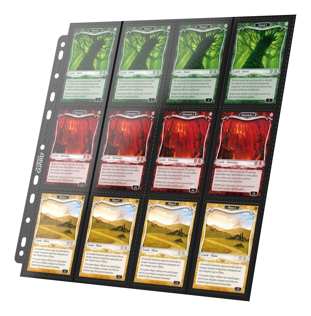 Ultimate Guard 24-Pocket QuadRow Pages Side-Loading (10) - Black - MangaShop.ro