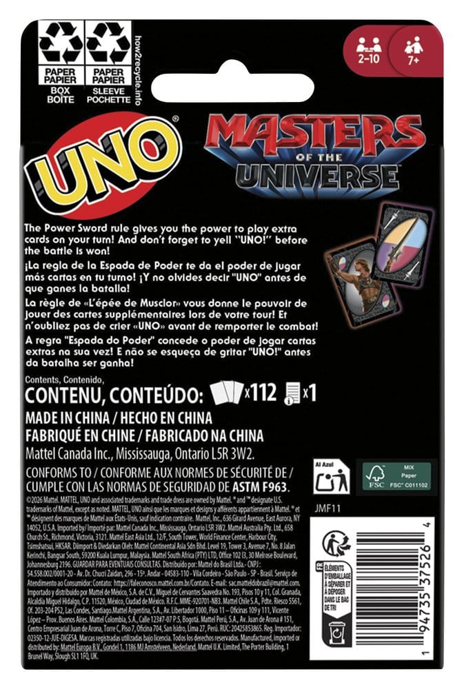 Masters of the Universe 2026 Movie UNO Card Game - MangaShop.ro
