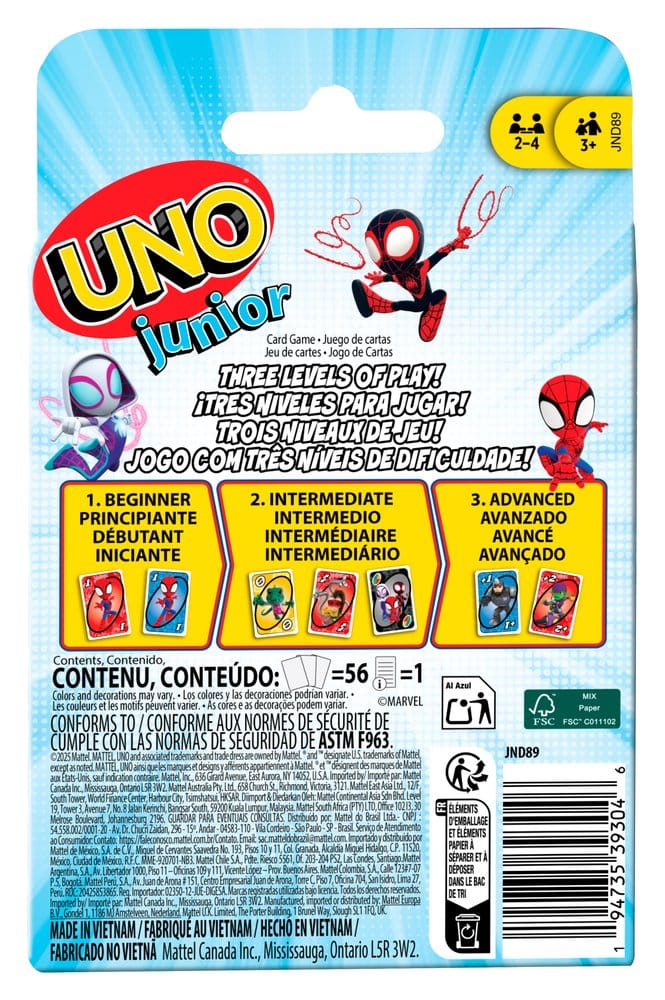Spidey & His Amazing Friends UNO Junior Card Game - MangaShop.ro