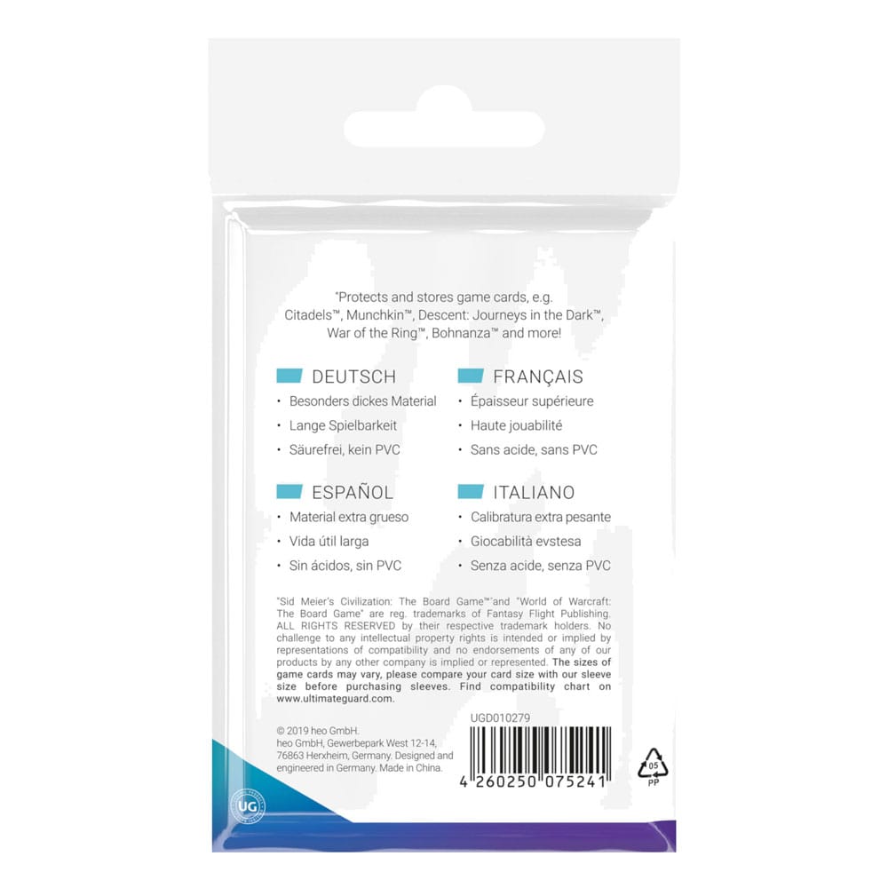 Ultimate Guard Board Game Sleeves (60) - Standard American - MangaShop.ro