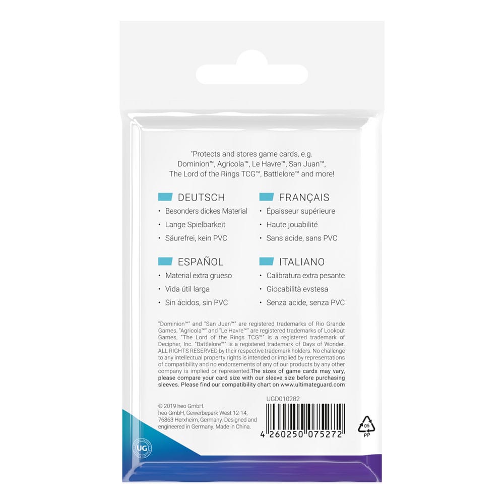 Ultimate Guard Premium Soft Sleeves for Board Game Cards Standard European (50) - MangaShop.ro