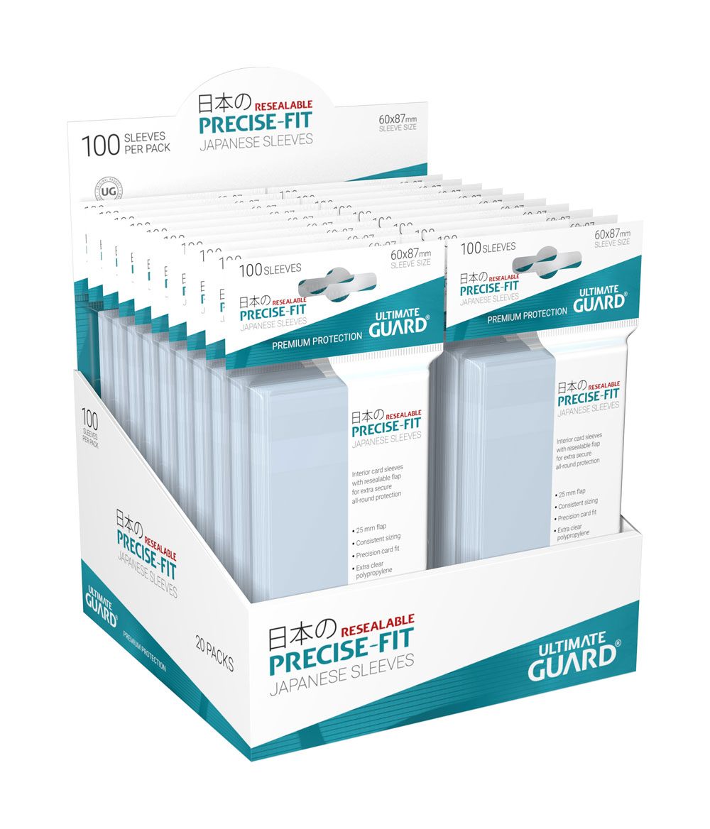 Ultimate Guard Precise-Fit Sleeves Resealable Japanese Size Transparent (100) - MangaShop.ro