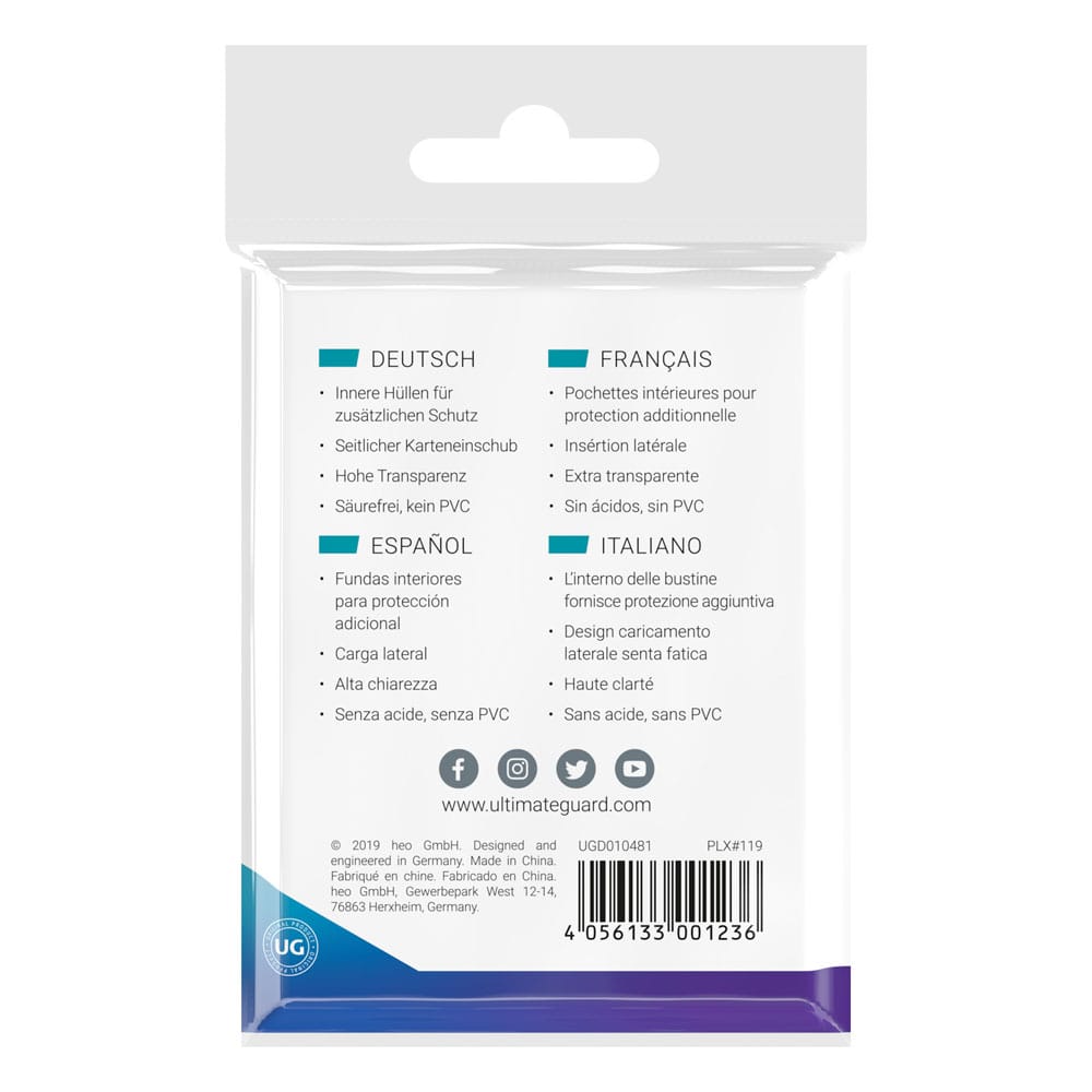 Ultimate Guard Precise-Fit Sleeves Side-Loading Japanese Size Transparent (100) - MangaShop.ro