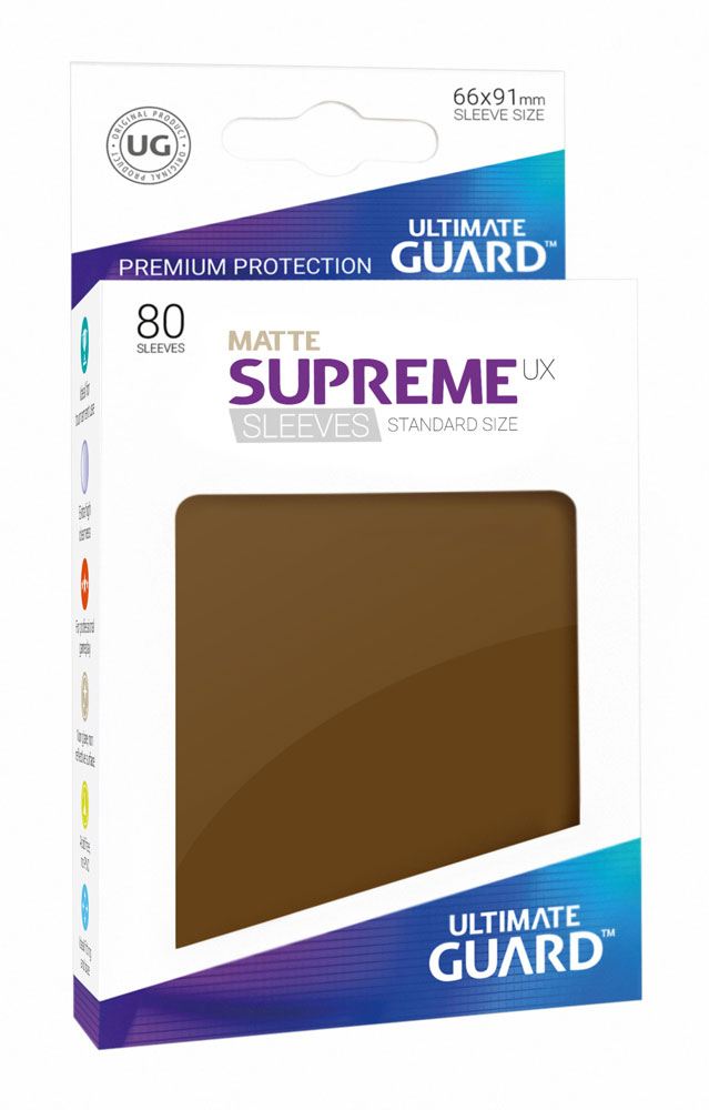 Ultimate Guard Supreme UX Sleeves Standard Size Matte Brown (80) - MangaShop.ro