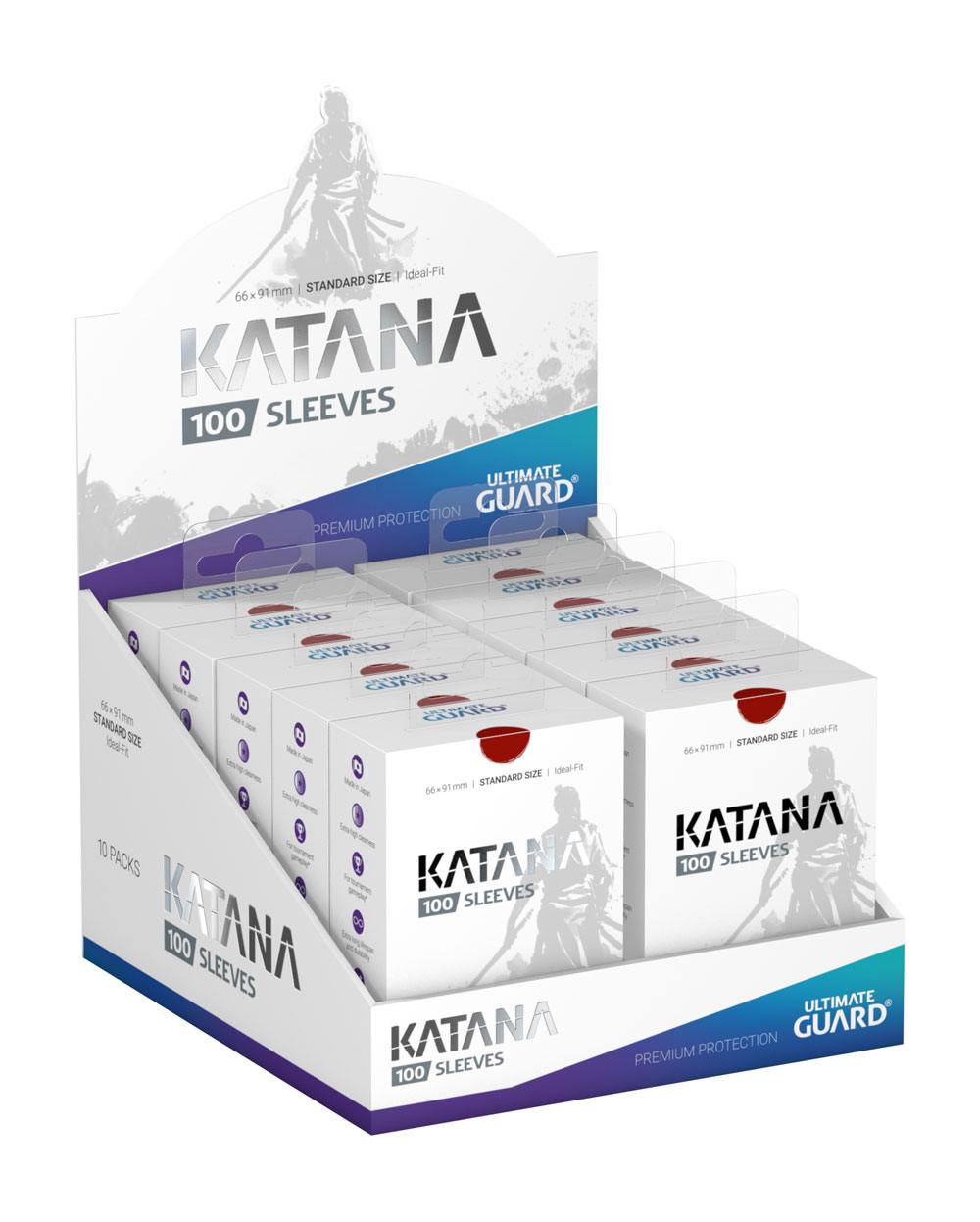 Ultimate Guard Katana Sleeves Standard Size (100) - Red - MangaShop.ro