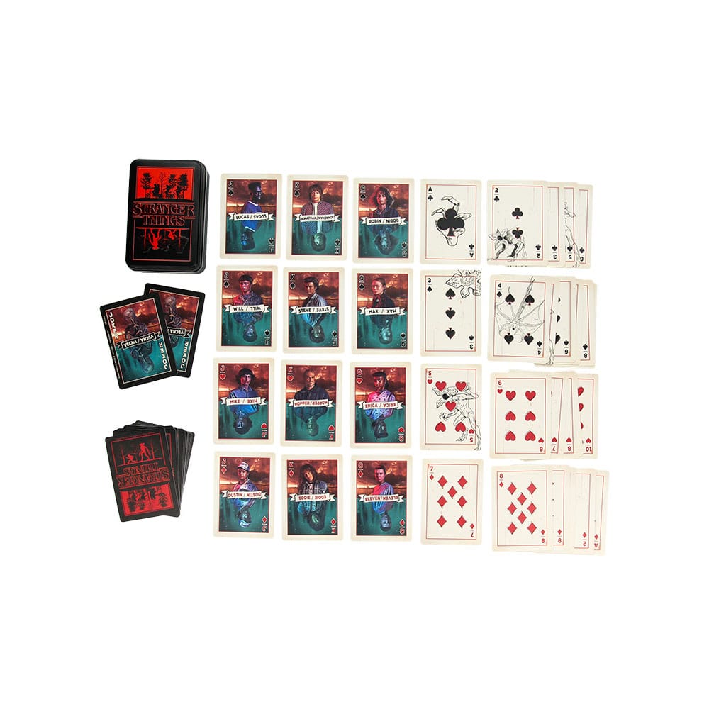 Stranger Thinngs 5 Playing Cards Metal - MangaShop.ro