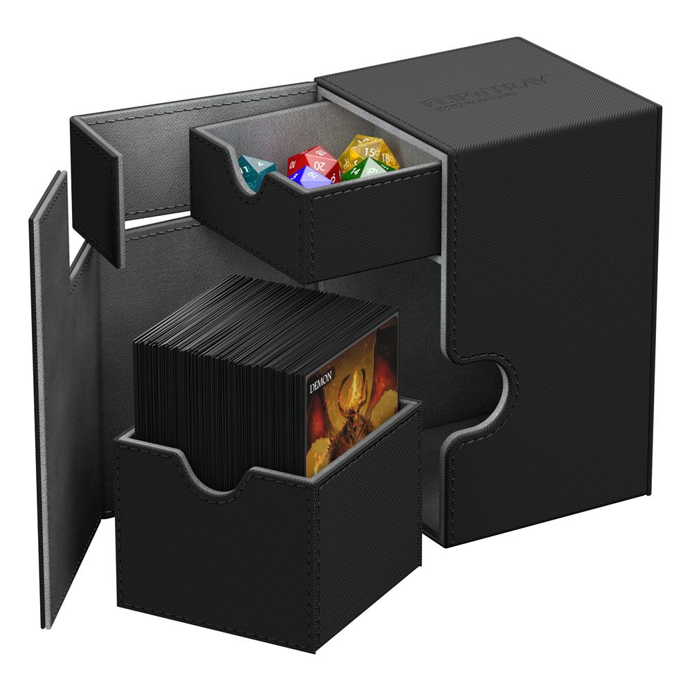 Ultimate Guard Flip'n'Tray  Deck Case 100+ Standard Size XenoSkin Black - MangaShop.ro