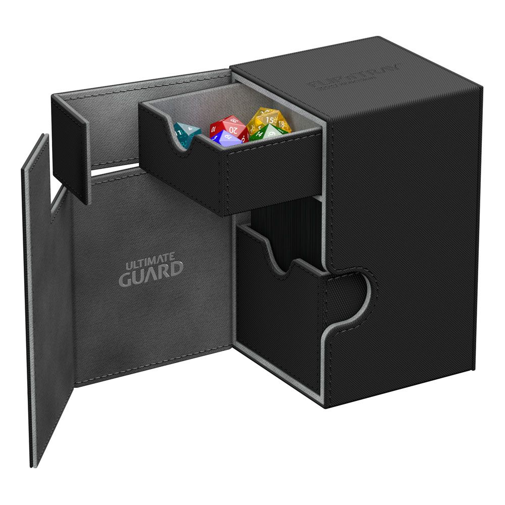 Ultimate Guard Flip'n'Tray  Deck Case 100+ Standard Size XenoSkin Black - MangaShop.ro