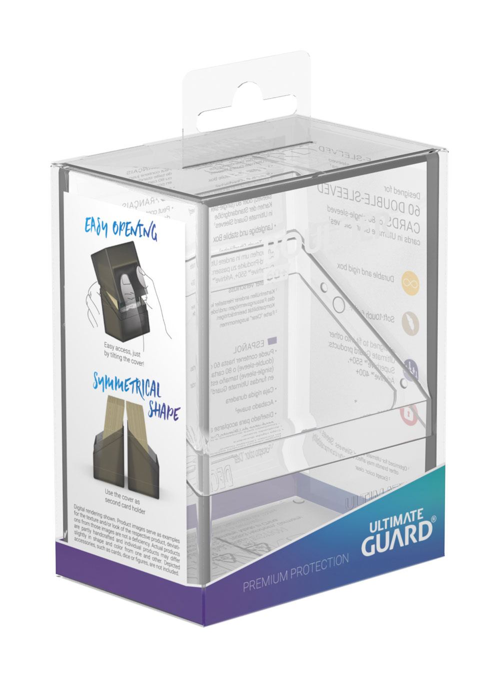 Ultimate Guard Boulder Deck Case 60+ Standard Size Clear - MangaShop.ro