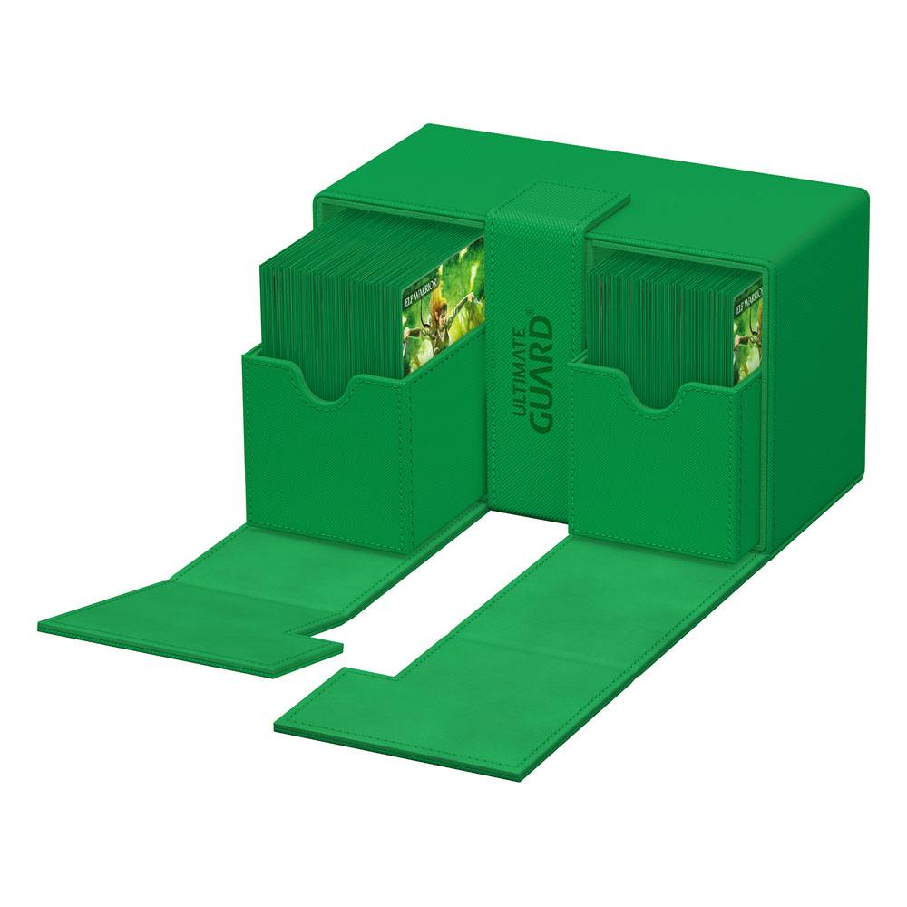 Ultimate Guard Twin Flip'n'Tray 160+ Xenoskin - Green - MangaShop.ro