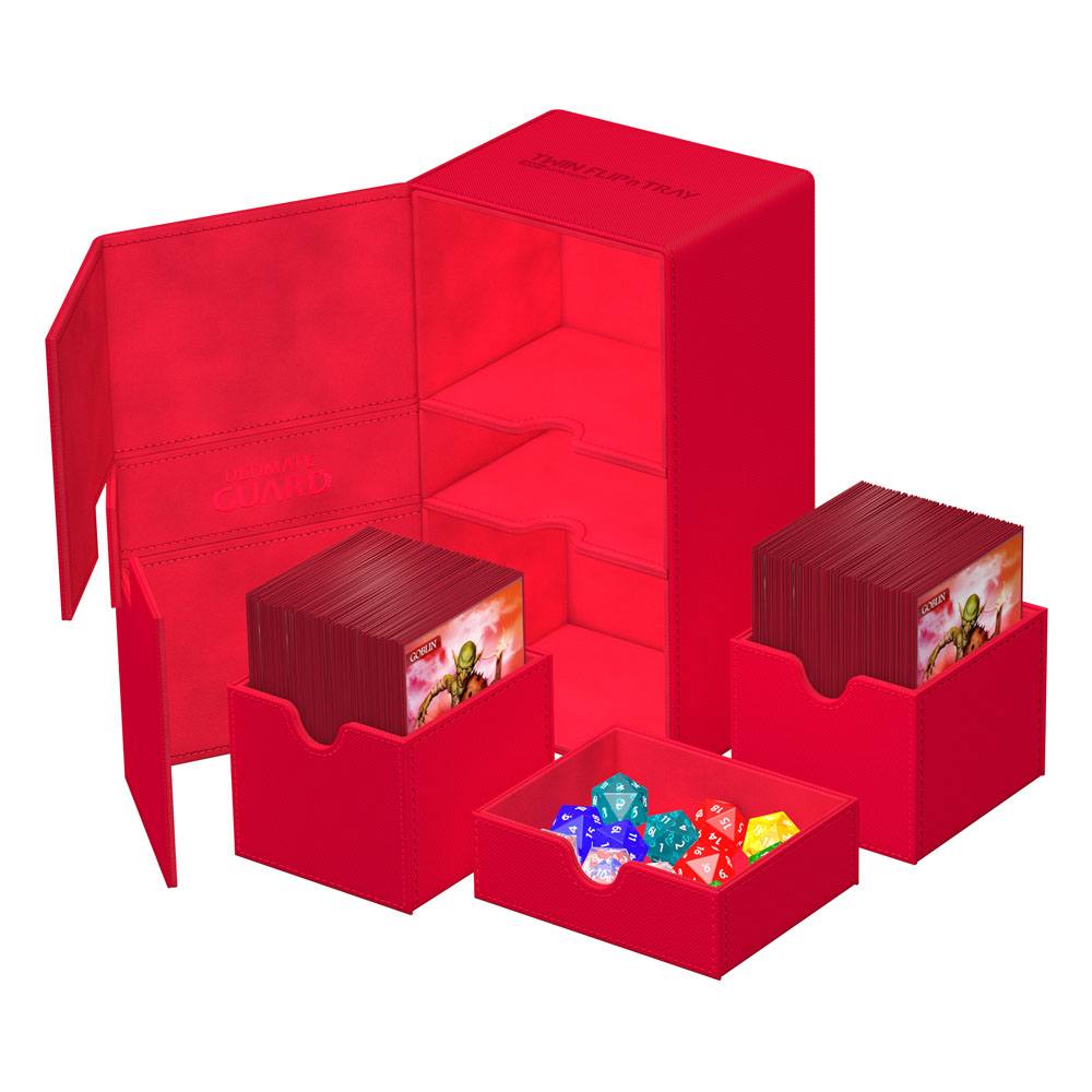 Ultimate Guard Twin Flip'n'Tray 200+ Xenoskin - Red - MangaShop.ro