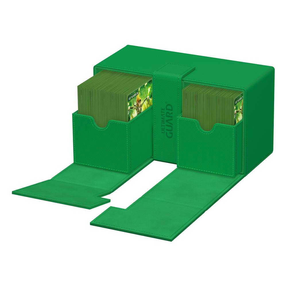 Ultimate Guard Twin Flip'n'Tray 200+ Xenoskin - Green - MangaShop.ro