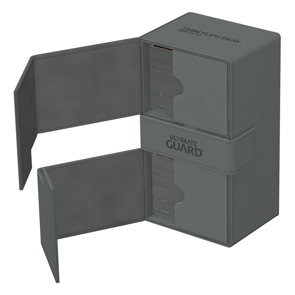 Ultimate Guard Twin Flip'n'Tray 200+ Xenoskin - Grey - MangaShop.ro