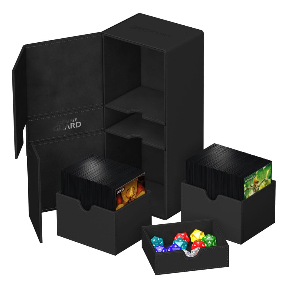 Ultimate Guard Twin Flip'n'Tray 266+ Xenoskin - Black - MangaShop.ro