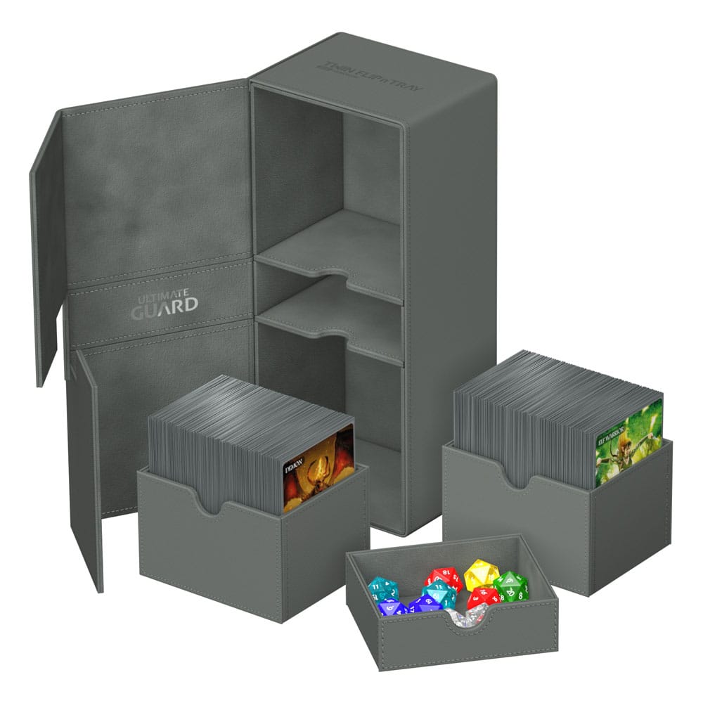 Ultimate Guard Twin Flip`n`Tray 266+ Xenoskin Grey - MangaShop.ro