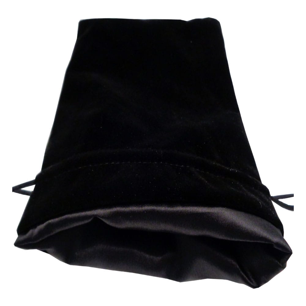 FanRoll Dice Bag Velvet Black with Black Satin Large - MangaShop.ro