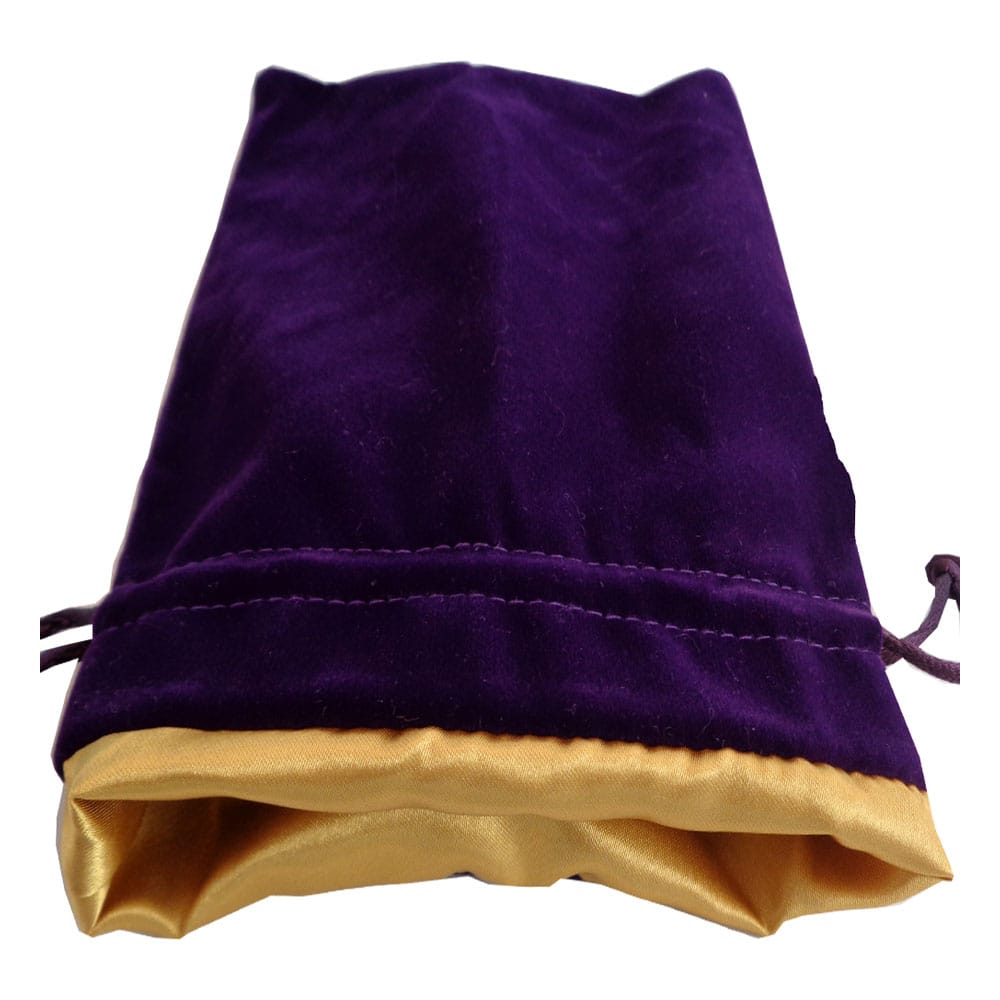 FanRoll Dice Bag Velvet Purple with Golden Satin Large - MangaShop.ro