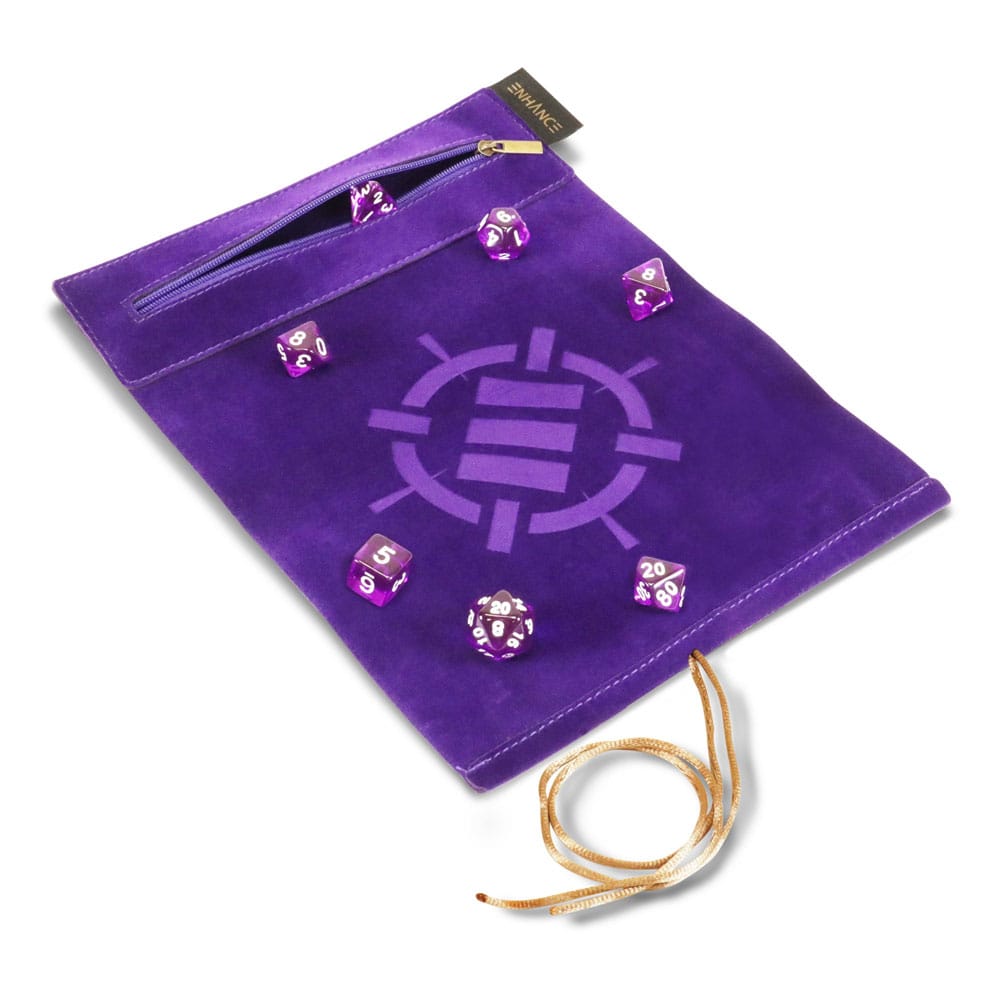 Enhance Tabletop Roll on a Scroll Bag with Dice Purple - MangaShop.ro