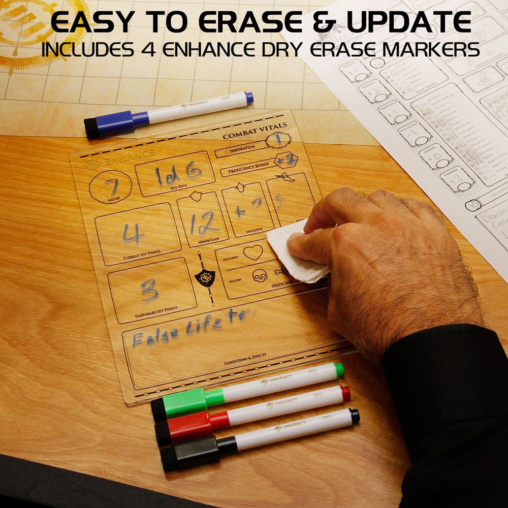 Enhance RPG Series Acrylic Character Sheet Set *English Version* - MangaShop.ro