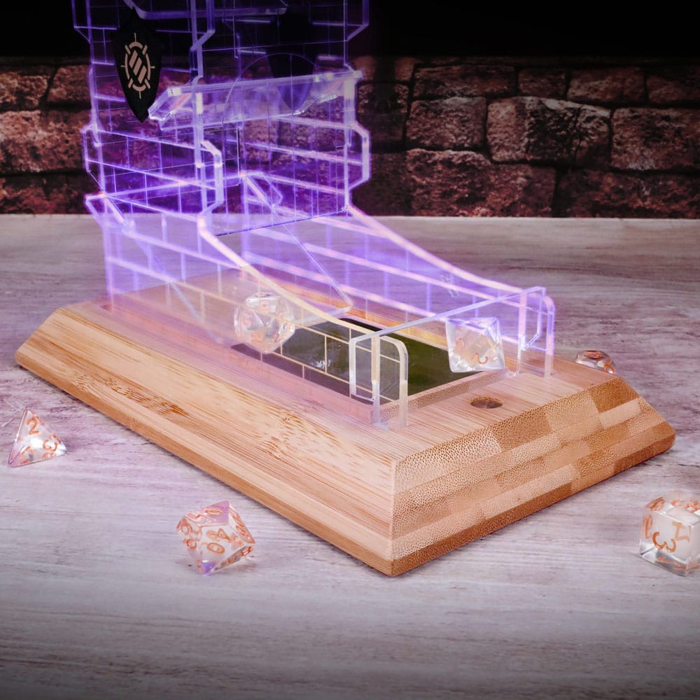 Enhance Tabletop Series LED Dice Tower with Dice Set Clear - MangaShop.ro