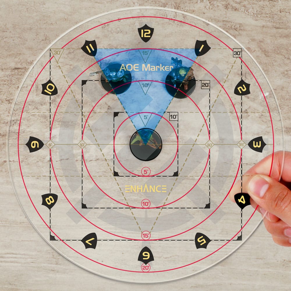 Enhance RPG Series 30ft Spell AoE Damage Template - MangaShop.ro