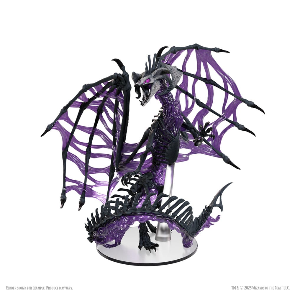 D&D Icons of the Realms Boxed prepainted Miniatures Black Dracolich 30 cm - MangaShop.ro