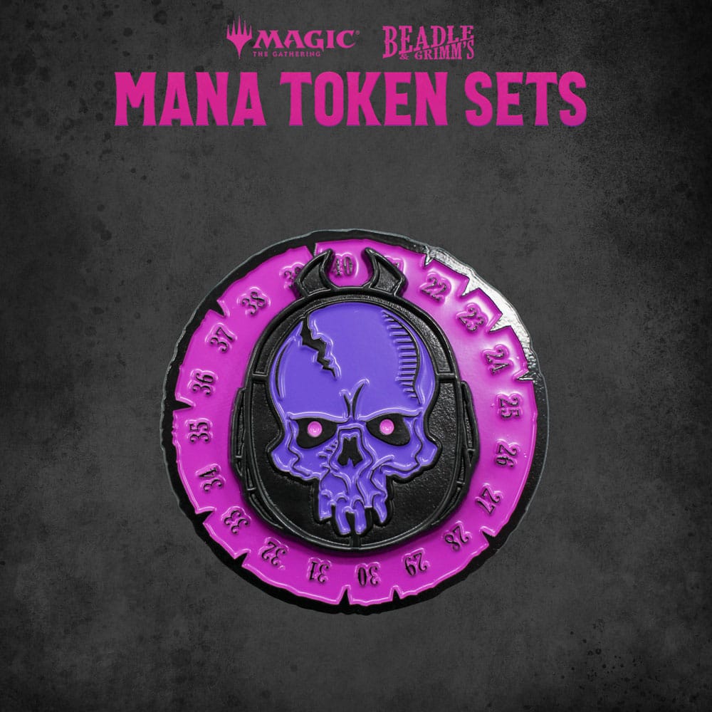 Magic the Gathering Dice and Token Pack Black Mana - MangaShop.ro