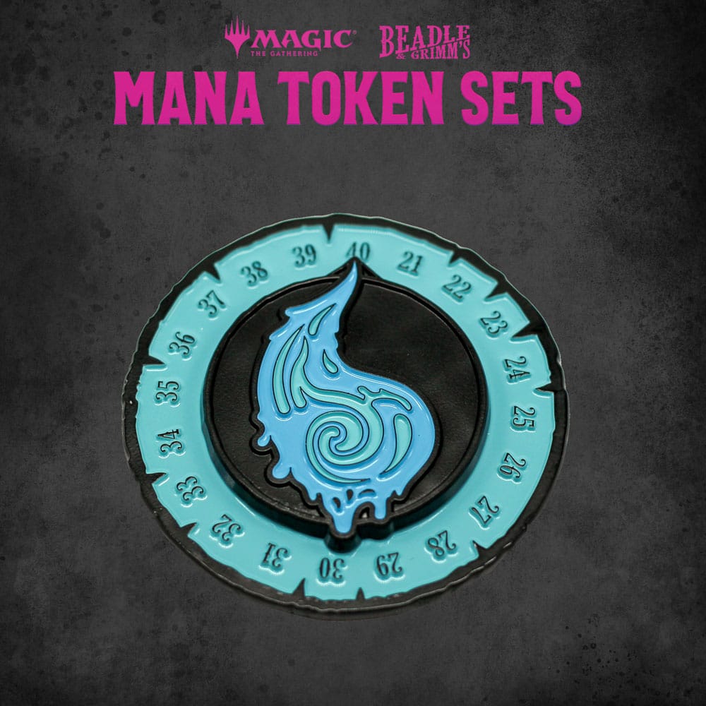 Magic the Gathering Dice and Token Pack Blue Mana - MangaShop.ro