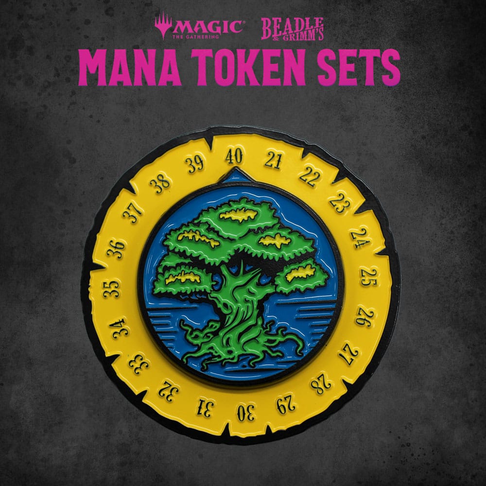 Magic the Gathering Dice and Token Pack Green Mana - MangaShop.ro