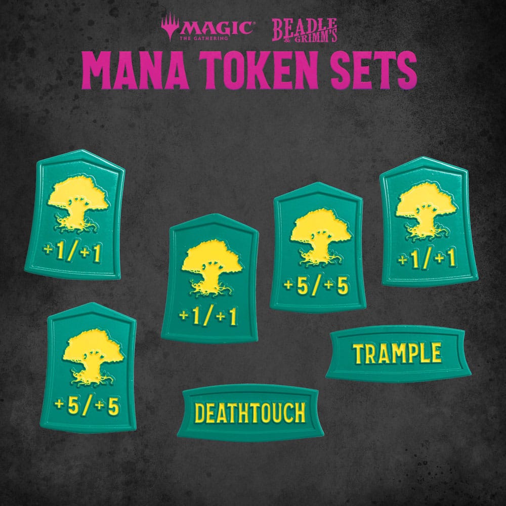 Magic the Gathering Dice and Token Pack Green Mana - MangaShop.ro