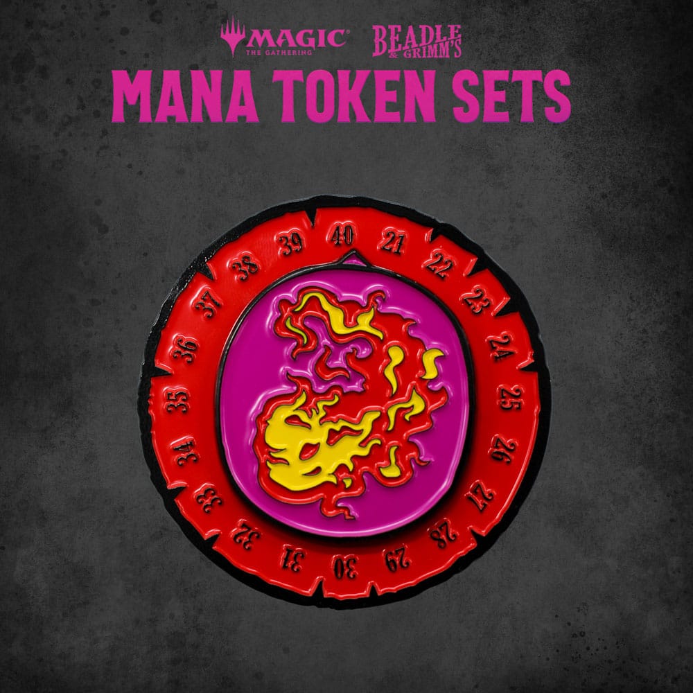 Magic the Gathering Dice and Token Pack Red Mana - MangaShop.ro