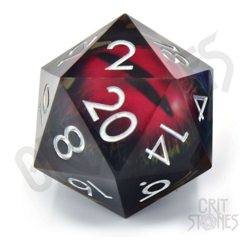 CritStones Liquid Core Dice D20 Crimson Watcher 5 cm - MangaShop.ro