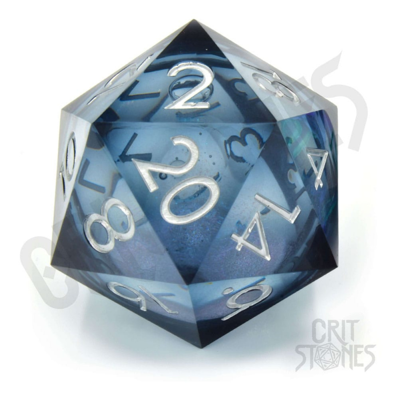 CritStones Liquid Core Dice D20 Ocean Orb 5 cm - MangaShop.ro