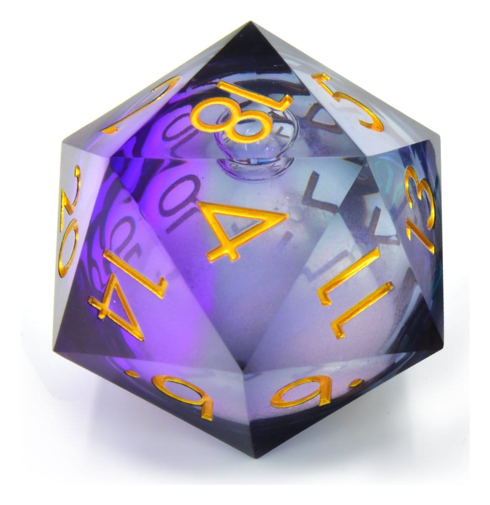 CritStones Liquid Core Dice D20 Twilight Ether 5 cm - MangaShop.ro