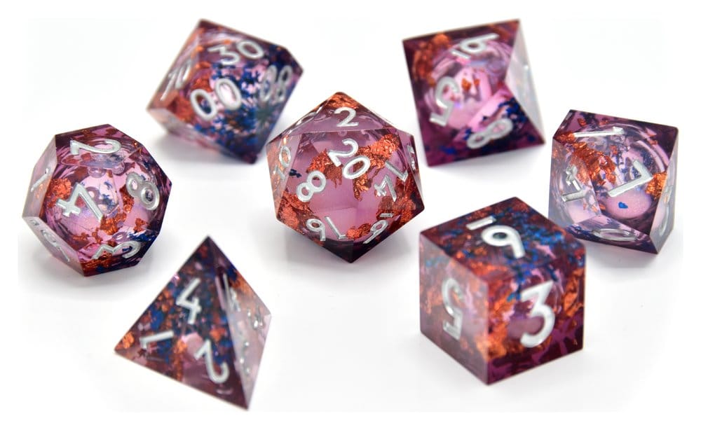 CritStones Liquid Core Dice Set Fey Mist (7) - MangaShop.ro