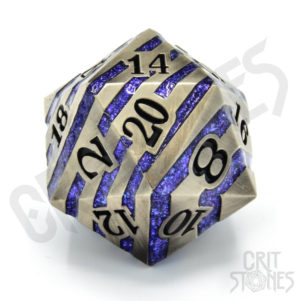 CritStones metal Dice D20 Engraved Elder 3 cm - MangaShop.ro